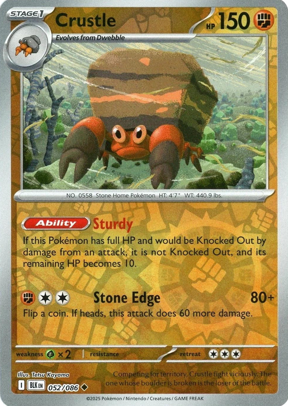 Black Bolt Crustle #52/86 reverse holo